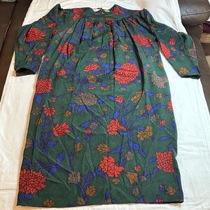Albert Nipon Vintage Silk Floral Midi Dress Size 8